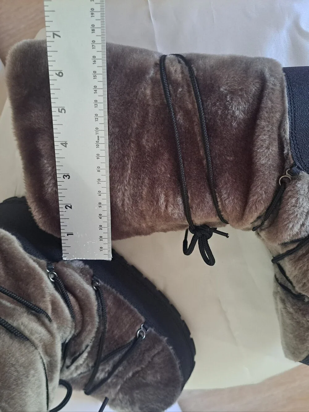 Khombu Brown Faux Fur Lace-Up Winter Boots